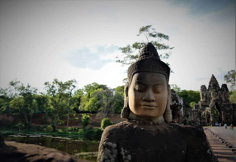 Angkor Wat: and Beyond Sunset at Bakheng Tour - Angkor Thom gates, Bayon faces, and those terrace detours