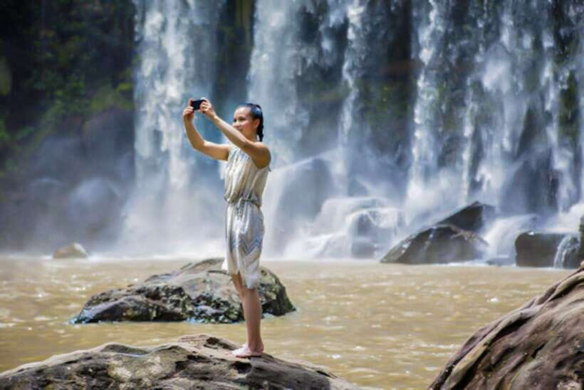 From Siem Reap: Guided Kulen Waterfall Tour - Sacred hilltop temples and the reclining Buddha