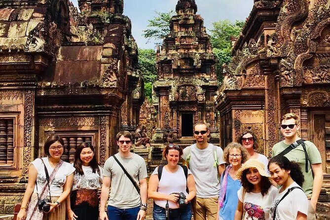 Full-Day Banteay Srei & 4 Temples - Grand Tours Join-in Tour - Banteay Srei: pink stone carvings you can’t fake with a photo