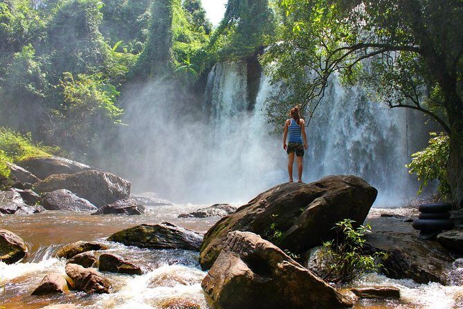 Kulen Waterfall & 1000 Linga River Small-Group Tours - The Reclining Buddha on sandstone: stairs first, views second