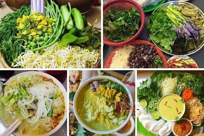 Phnom Penh Authentic Evening Food Tour 100% By Local - Wat Botum Park: Noodles With Edible Flowers and Fermented Pickles