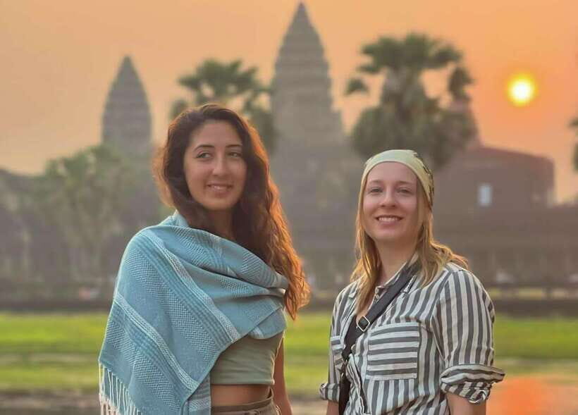 Siem Reap: Angkor Wat Sunrise and Full-Day Sightseeing Tour - Bayon at Angkor Thom: the Buddha faces up close