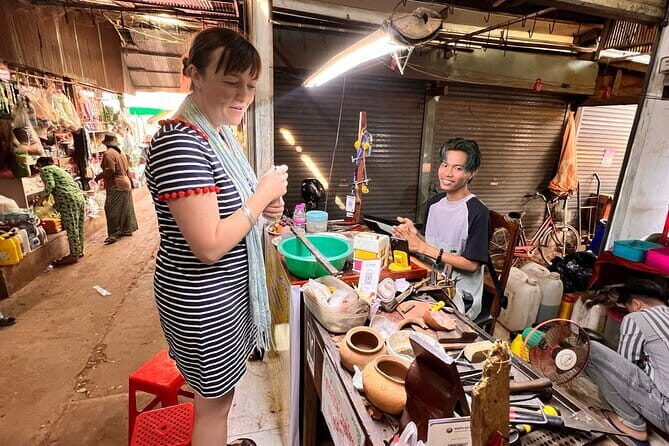 Siem Reap: Morning Bike Tours with Local Market & Lunch - Southern Siem Reap market: ingredients, stall life, and dessert tasting